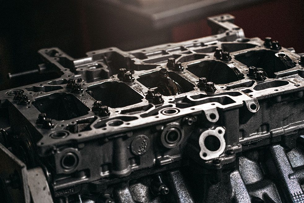 view of the engine block